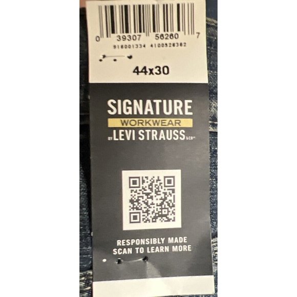 New Signature by Levi Strauss Gold Carpenter Jeans 100% Cotton Workwear 44x30 - Picture 4 of 7
